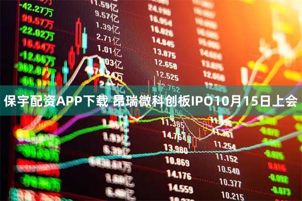 保宇配资APP下载 昂瑞微科创板IPO10月15日上会